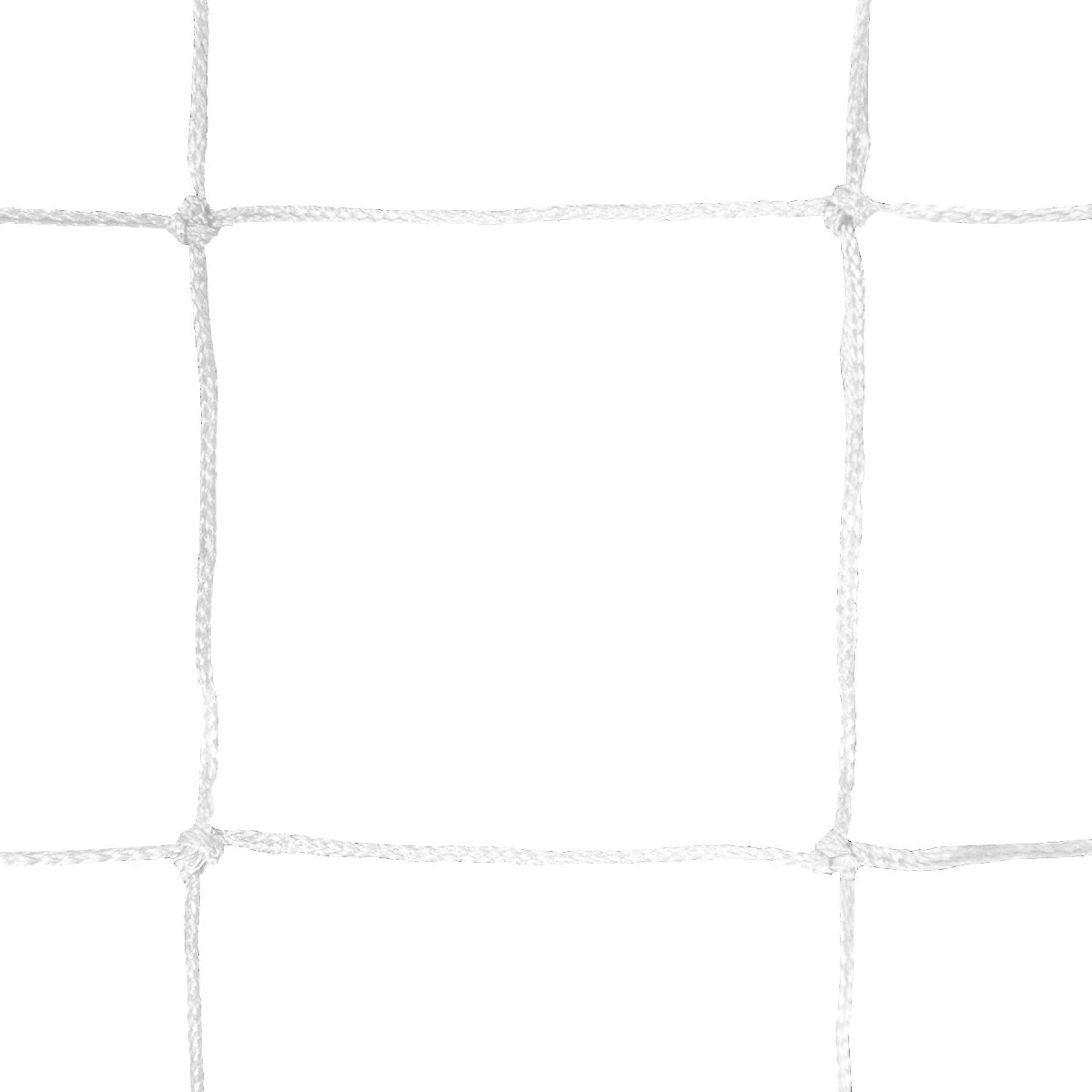 Par de redes de fútbol de 11'' trenzado trapezoidal pe 3mm malla simple 145 Sporti Francia
