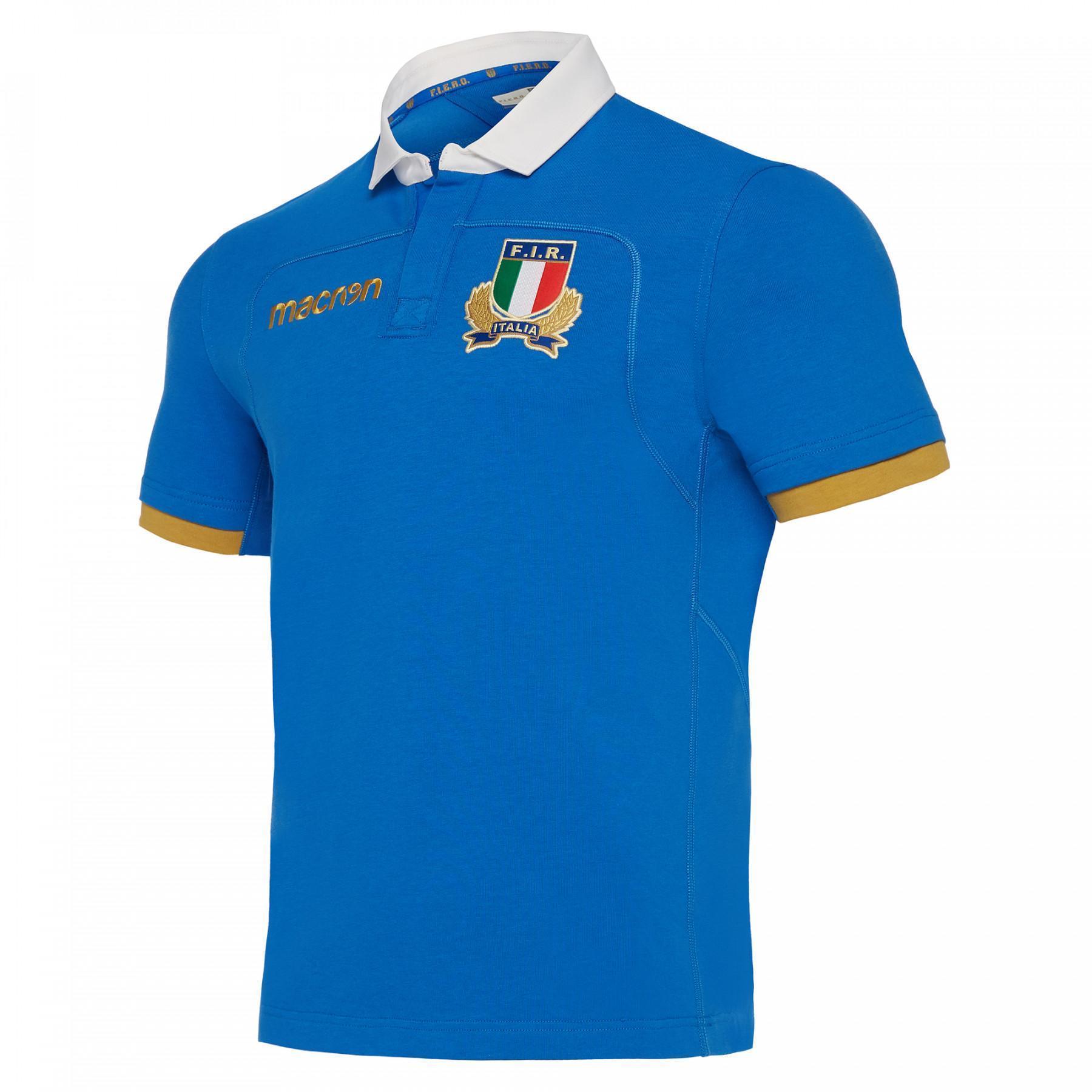 Casa de jersey de algodón Italie Rugby 2017-2018