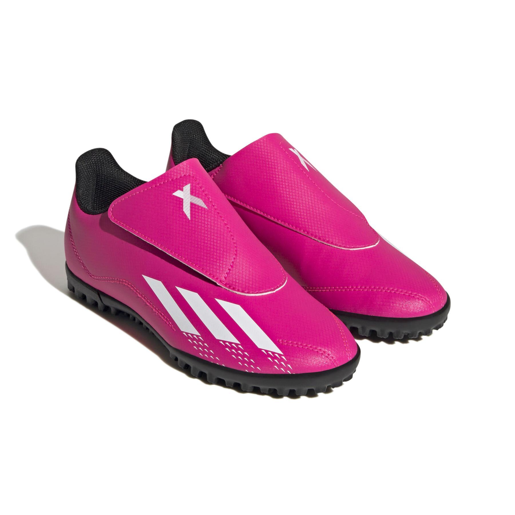 Botas de fútbol con velcro para niños adidas X Speedportal.4 Turf