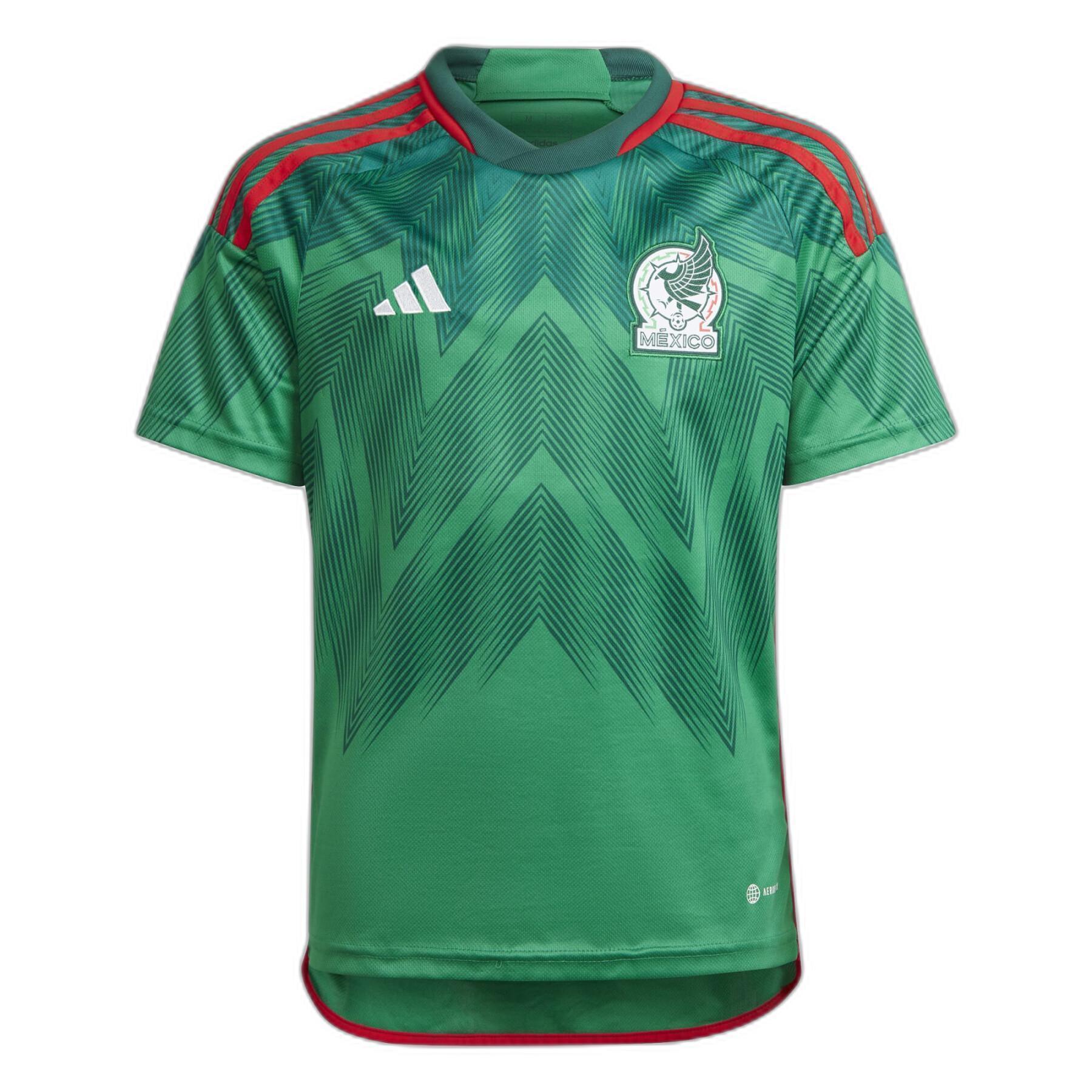 Camiseta local de niño de la Copa Mundial 2022 Mexique