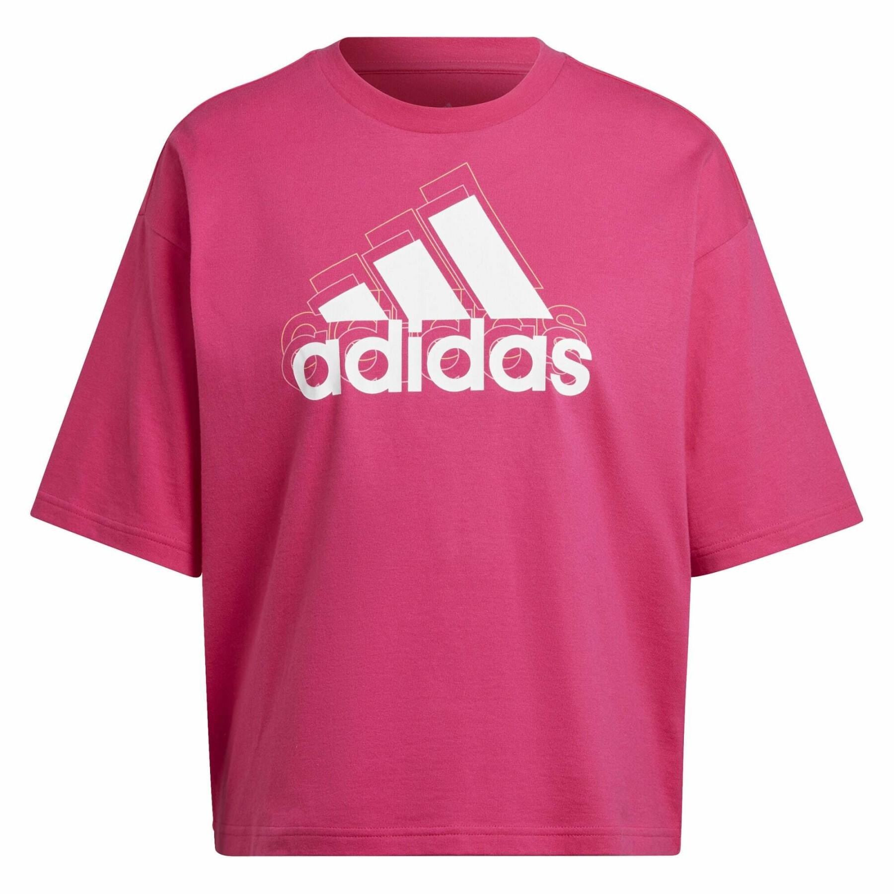 Camiseta corta de corte holgado con logotipo multicolor para mujer adidas Essentials - Tarjetas de regalo Niños