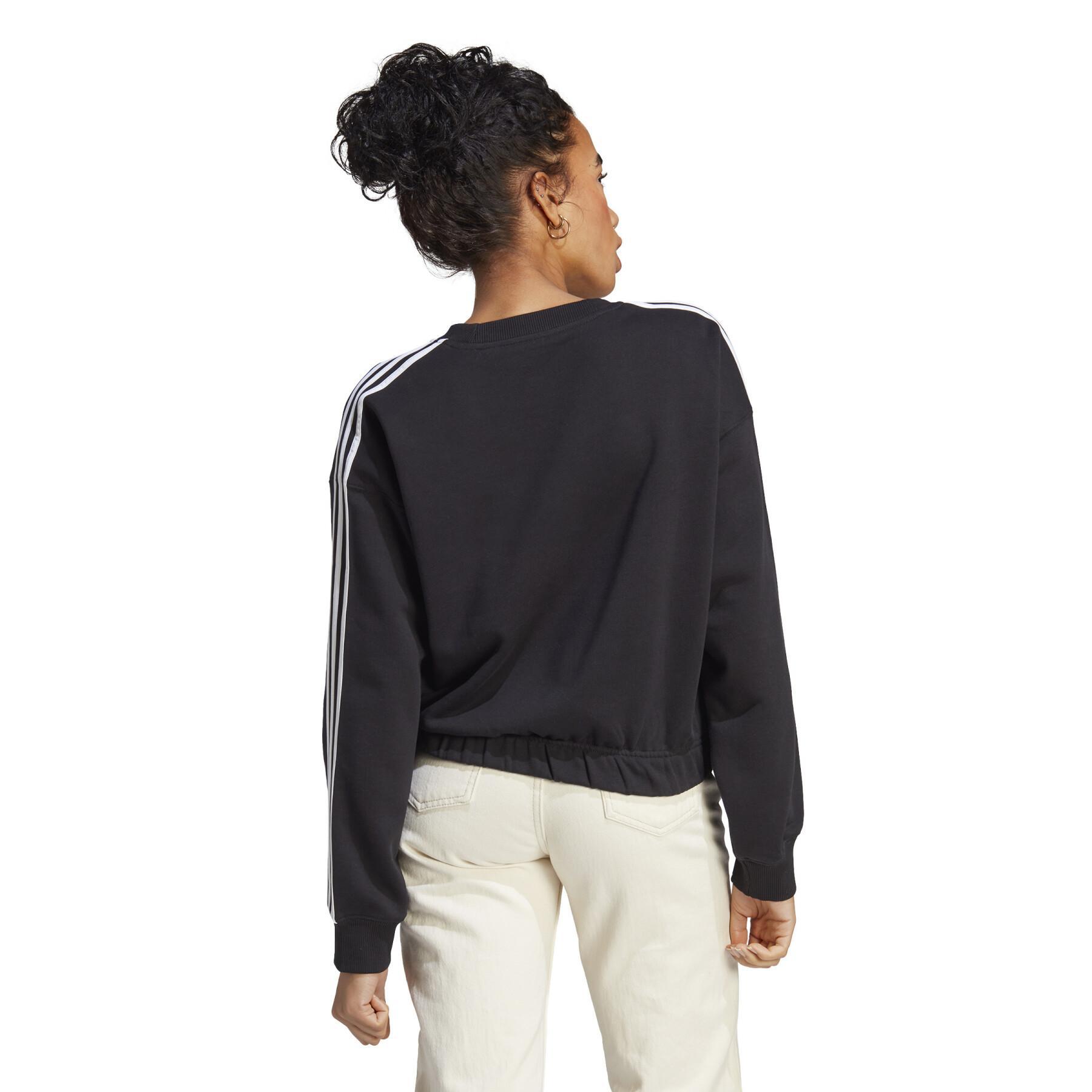 Sweatshirt court mujer adidas Essentials 3-Stripes
