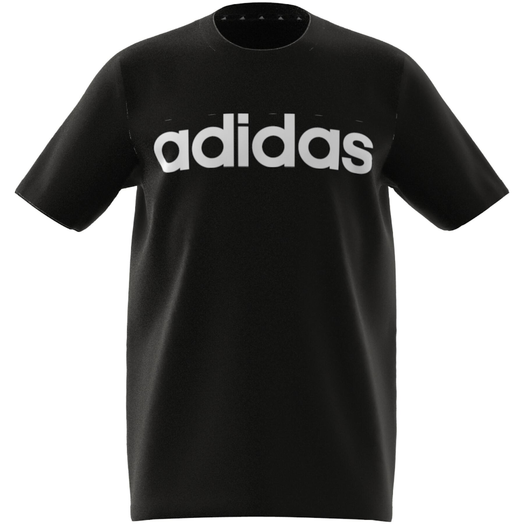 Camiseta de algodón con logotipo para niños adidas Essentials Linear
