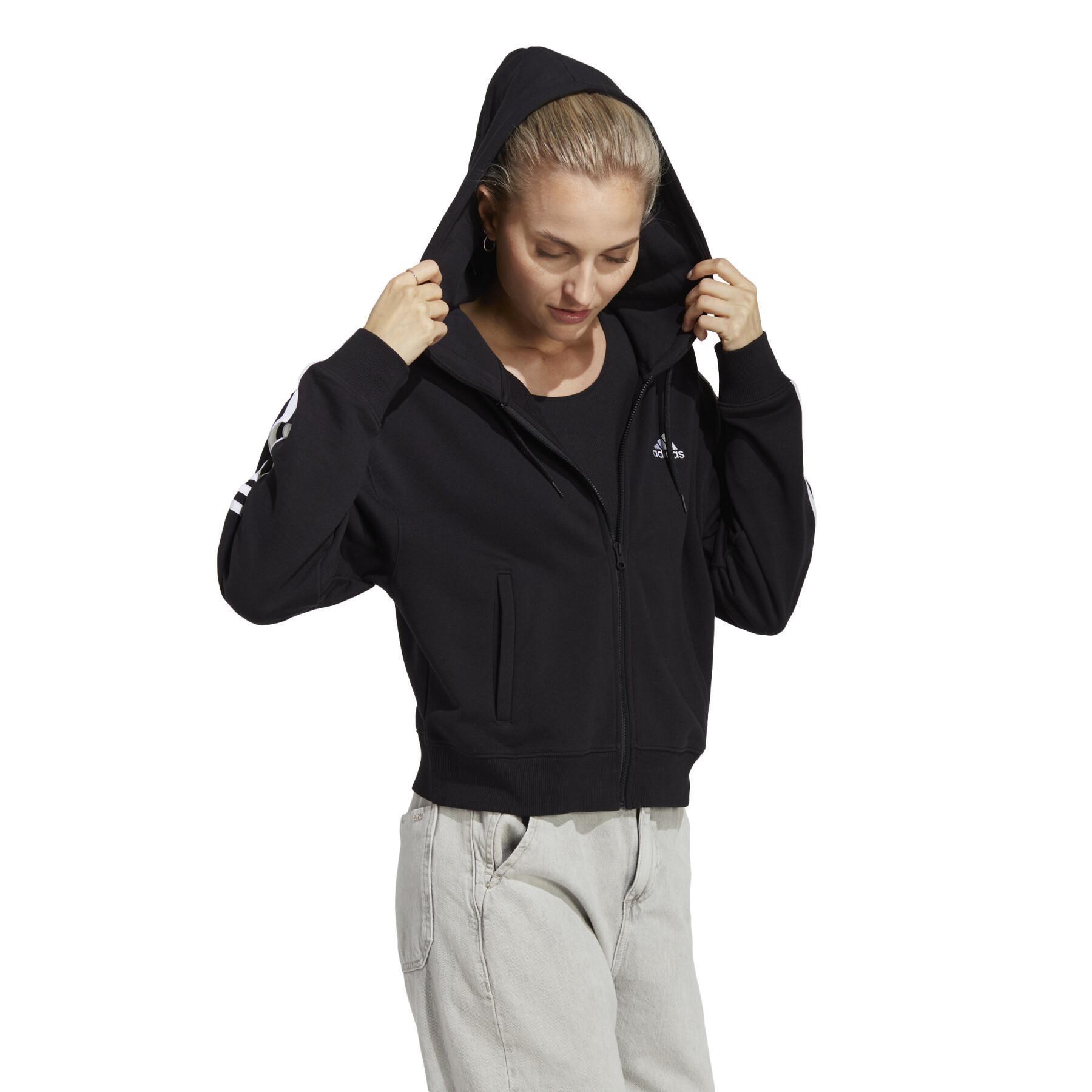 Sweatshirt sudadera con cremallera para mujer adidas Essentials 3-Stripes