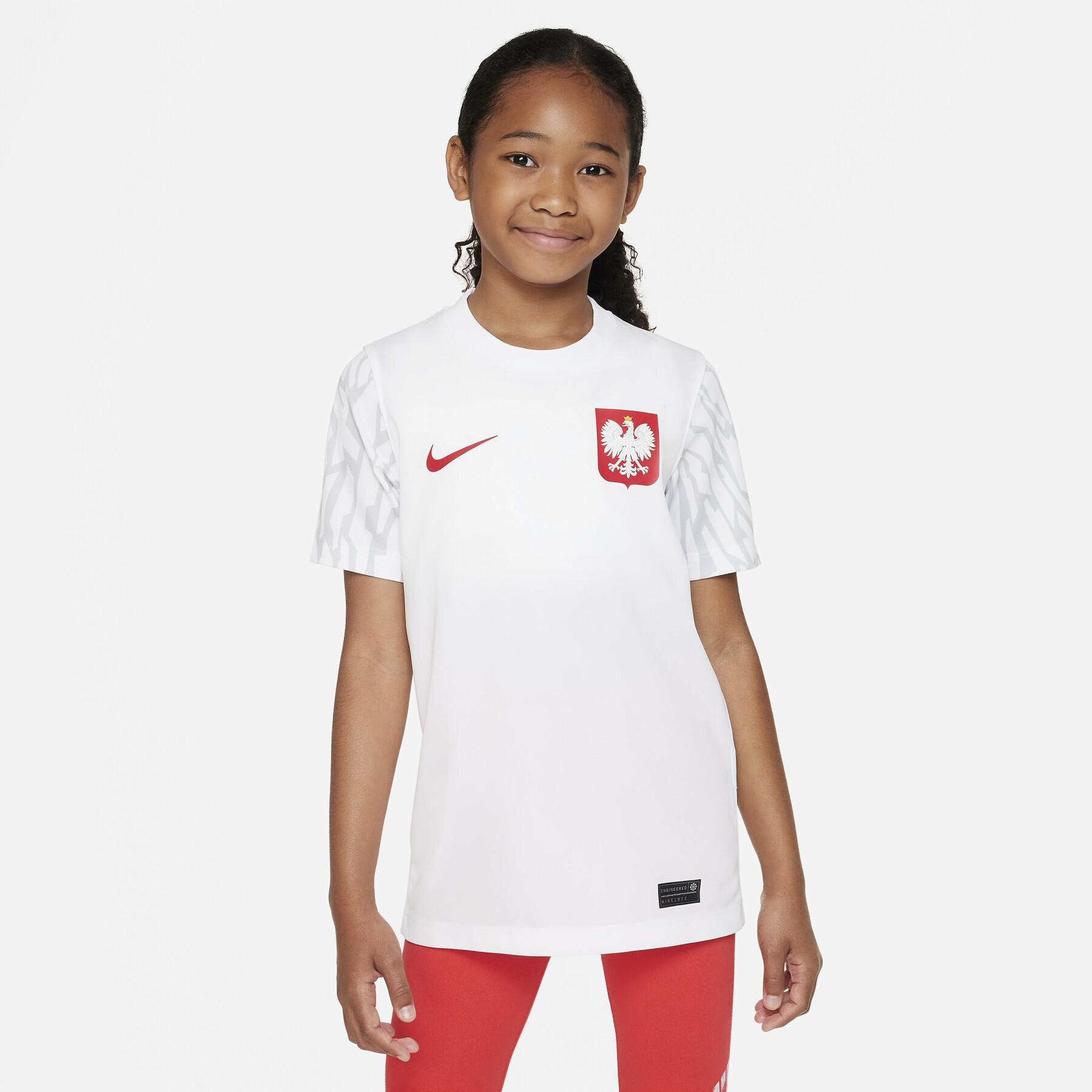Réplica de la camiseta local de niño Copa Mundial 2022 Pologne