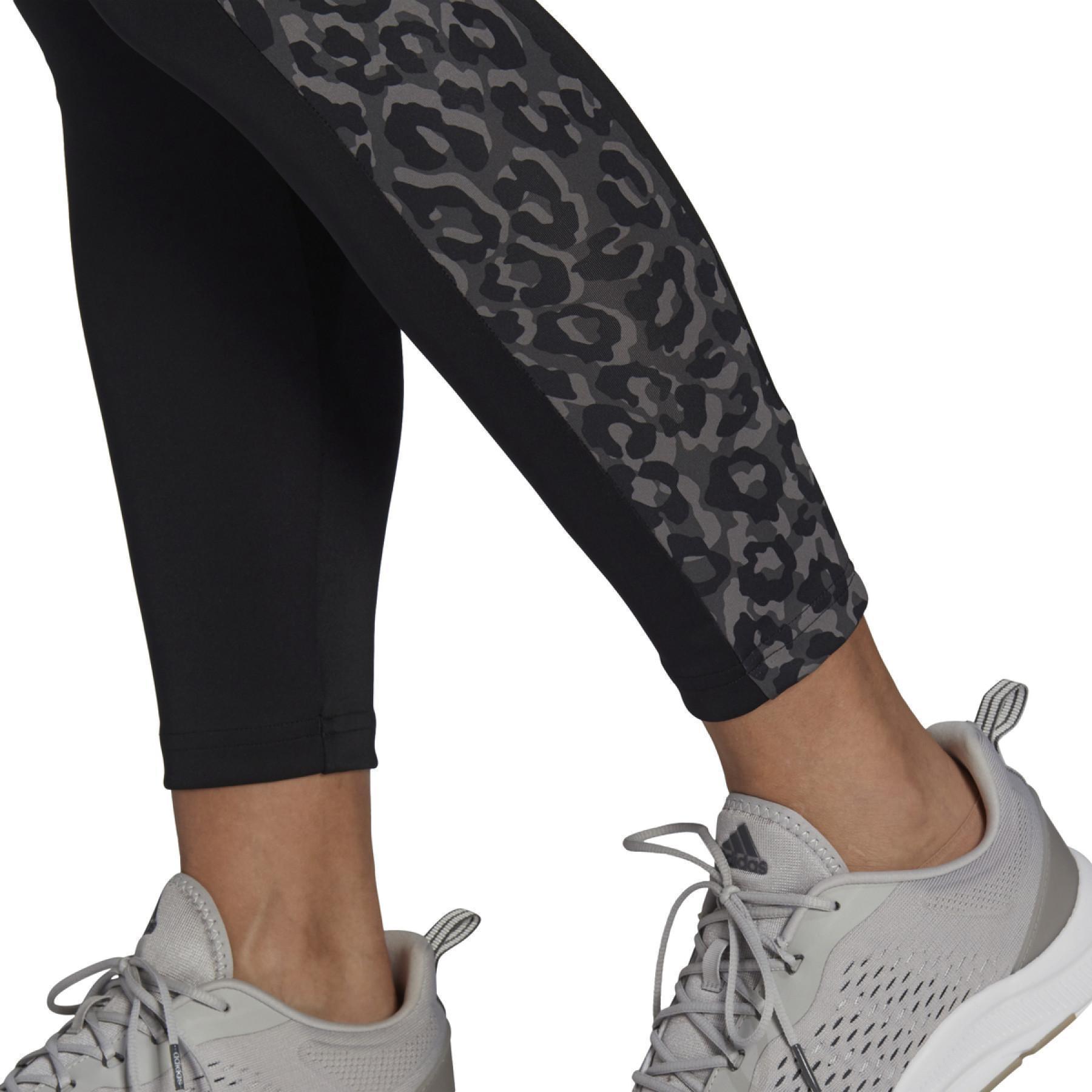 Leggings de mujer adidas Designed To Move Aeoready Leopard Imprimé 7/8