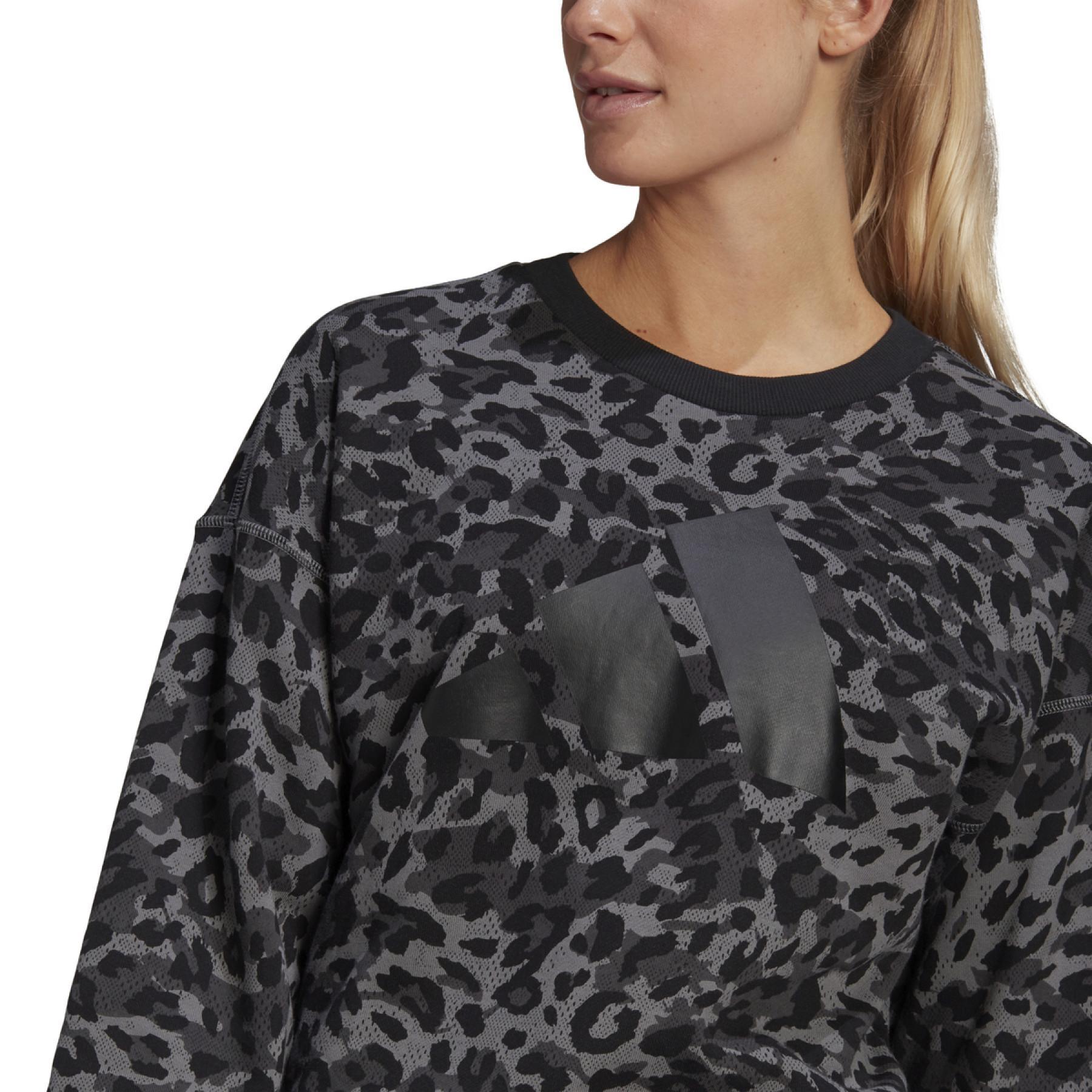 Sudadera de mujer adidas Sportswear Leopard-Print