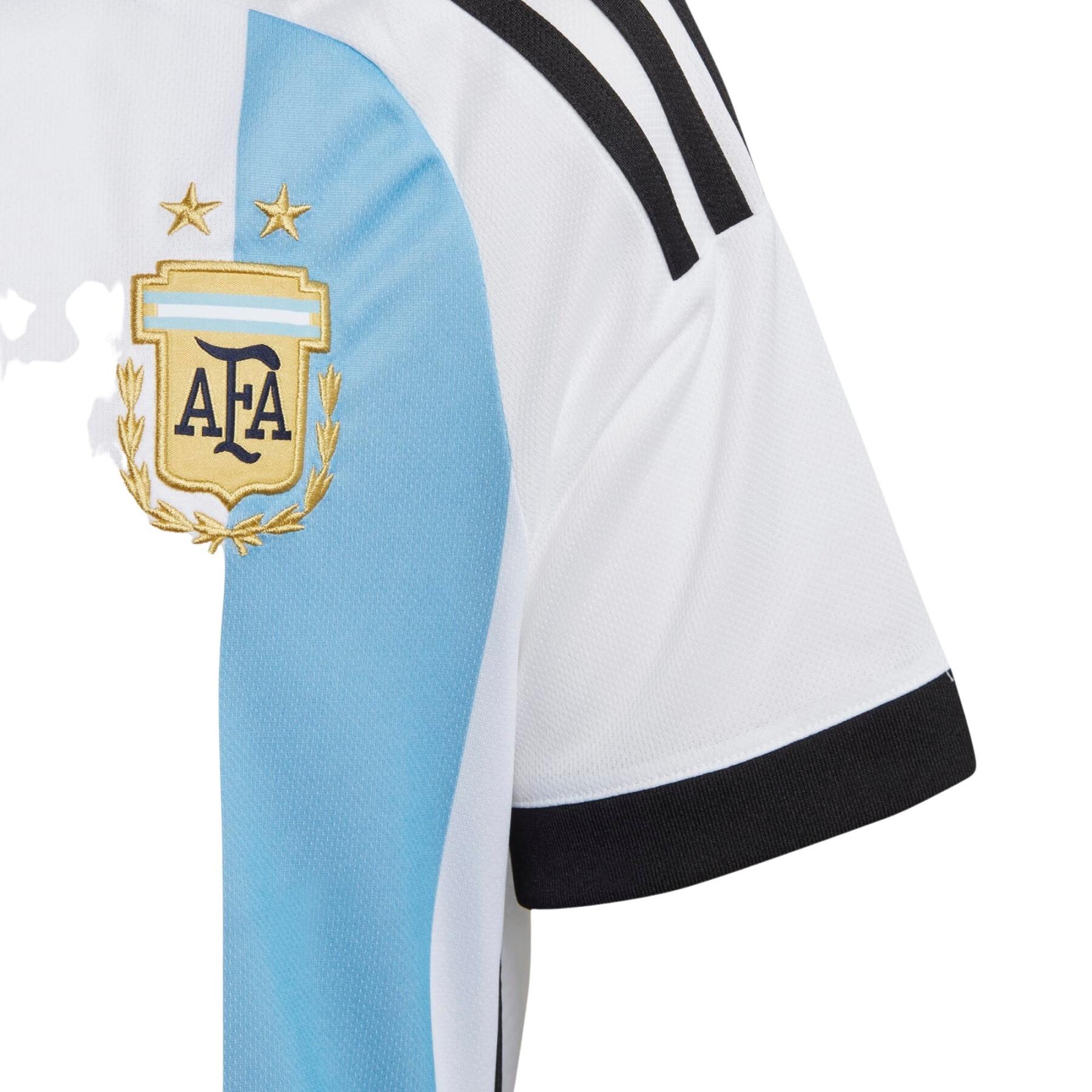 Camiseta local de niño de la Copa Mundial 2022 Argentine