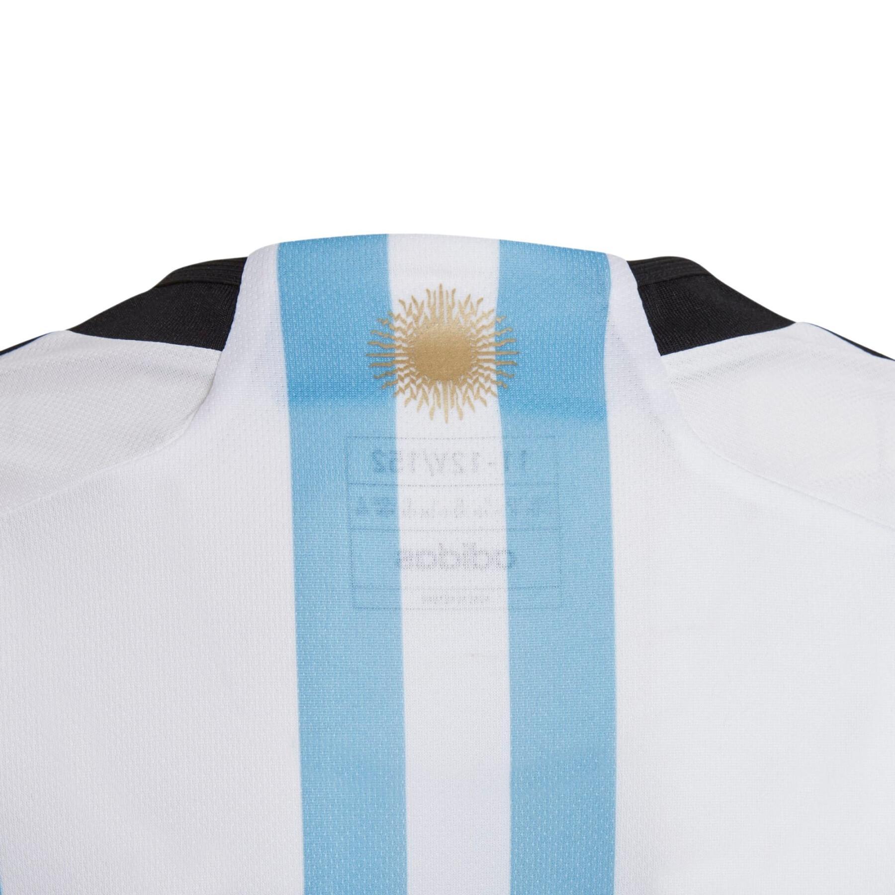 Camiseta local de niño de la Copa Mundial 2022 Argentine