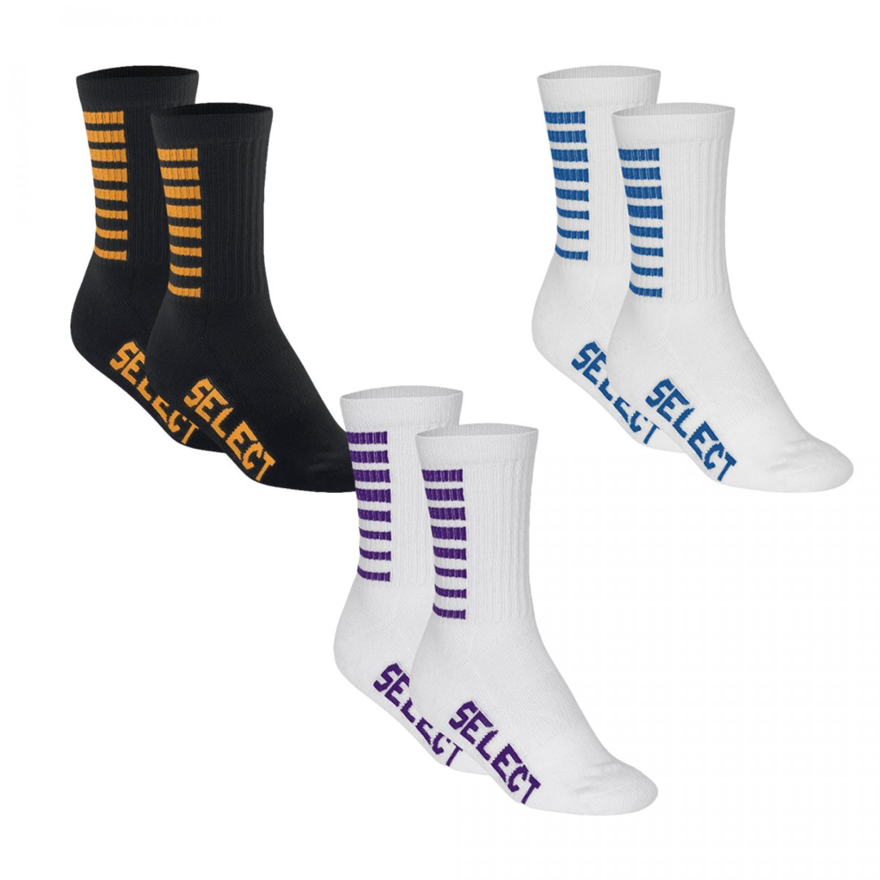 Juego de 3 pares de calcetines Select Sports Striped (coloris au choix)