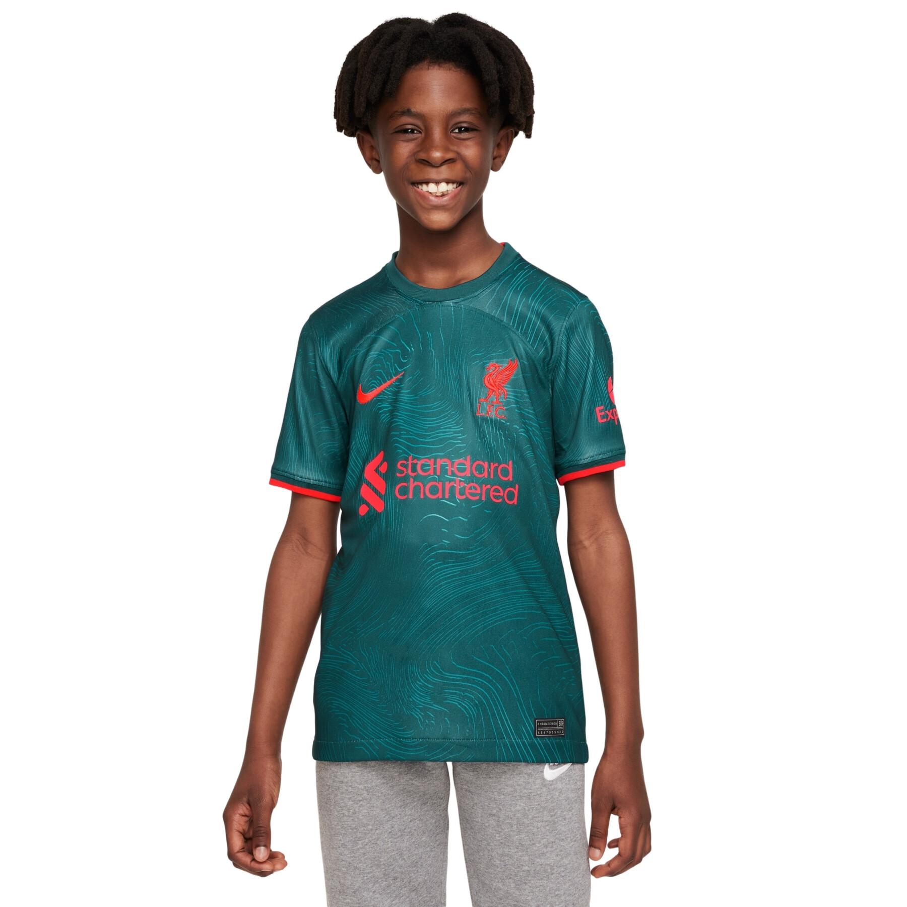 Camiseta infantil  tercera equipación Liverpool FC 2022/23