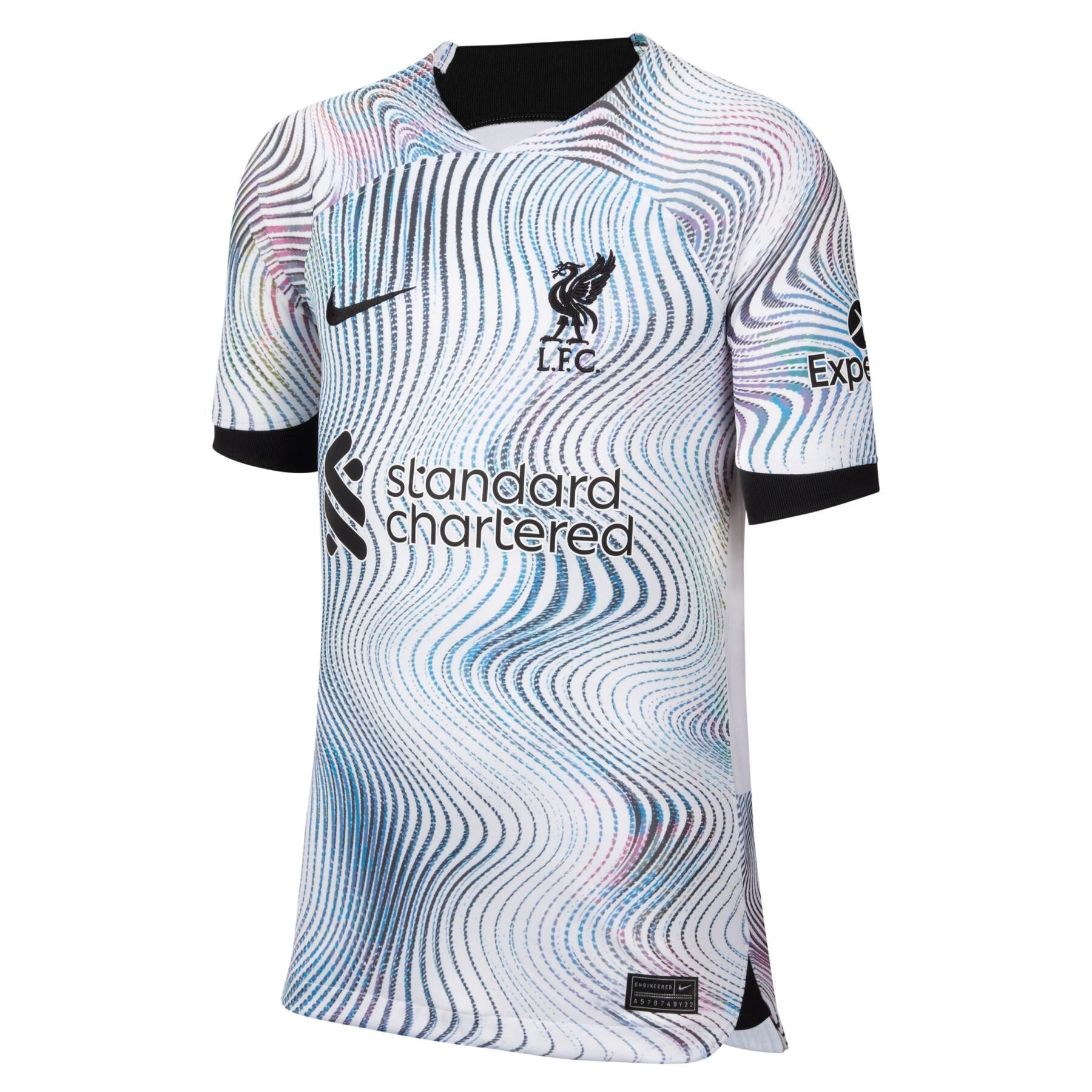 Camiseta segunda equipación infantil Liverpool FC 2022/23