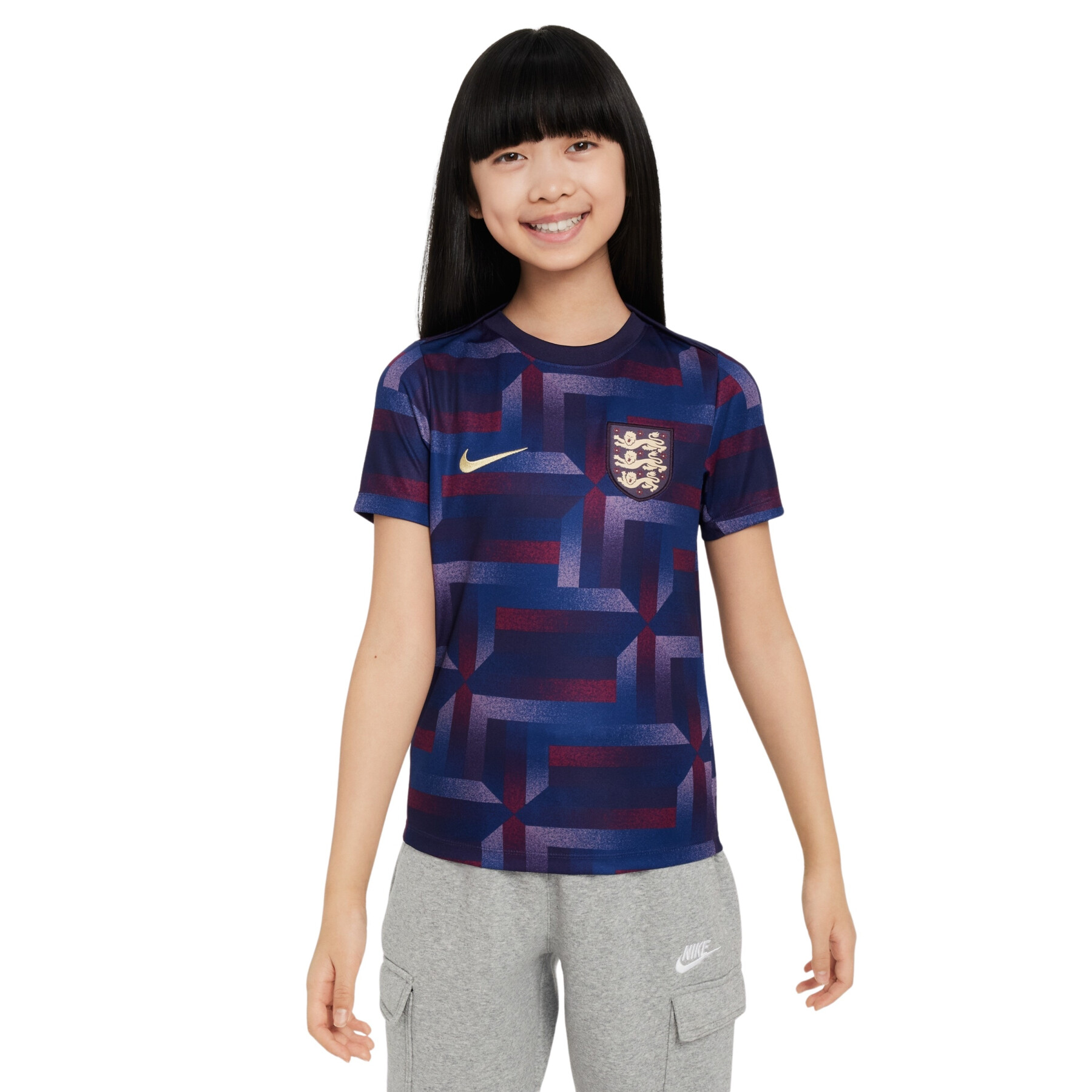Camiseta Prematch infantil Angleterre Dri-FIT Academy Pro Euro 2024