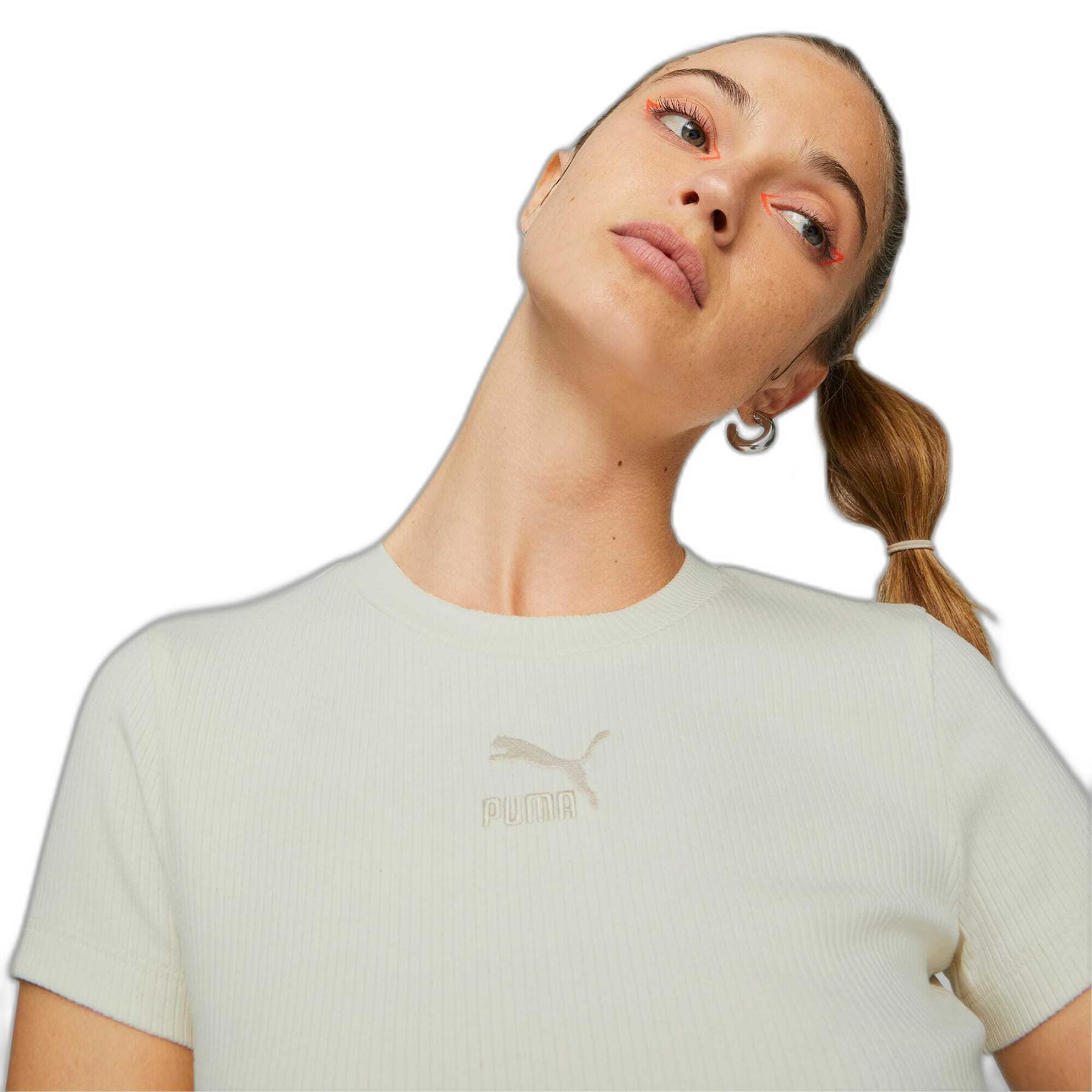 Camiseta de mujer slim-fit Puma Classics Ribbed