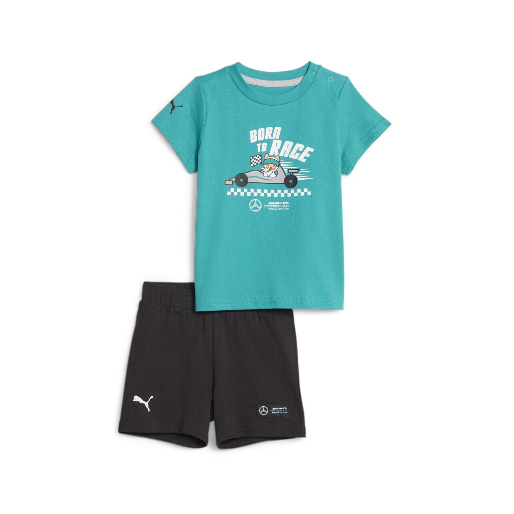 Conjunto de camiseta y pantalón Pantalón corto para bebé Puma MAPF1 Graphic