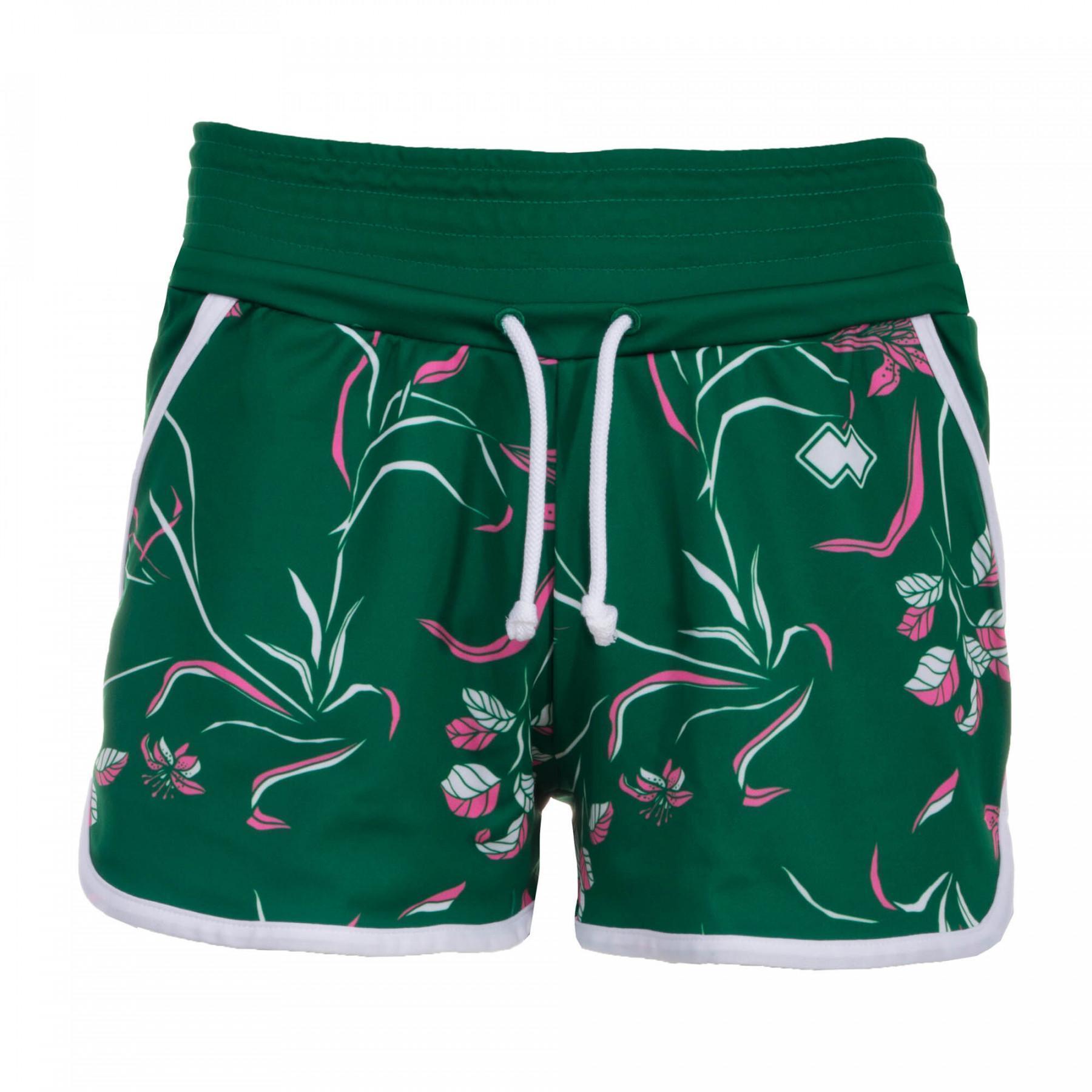 Pantalones cortos de mujer Errea essential fantasy shorts ad boho flowers