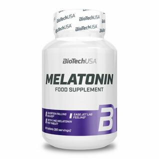 Paquete de 12 botes de vitamina melatonina Biotech USA - 90 comp