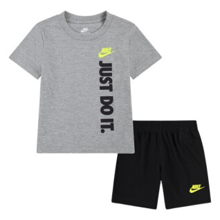 Conjunto de pantalón corto y camiseta para niños Nike GFX FT