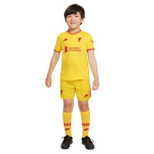 Mini-kit niño tercero Liverpool FC 2021/22